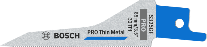 Hoja Bosch PRO Thin Metal S325GF para corte de metal fino.